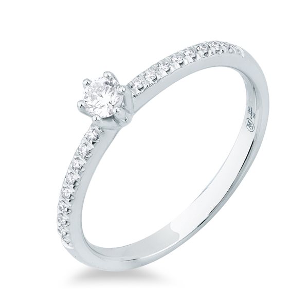 Anello Mirco Visconti Donna in Oro bianco Diamante 0.11 Ct GM140/10-13 - GM140/10-13